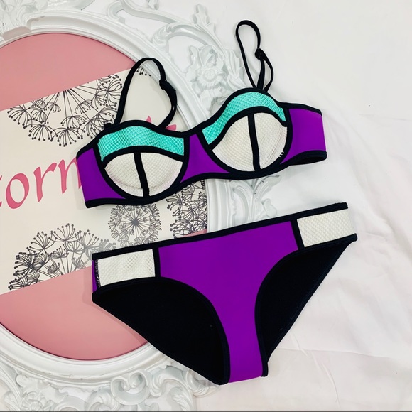 EBuddy Apparel Other - EBuddy Apparel /Color Block Purple White Mint Swim